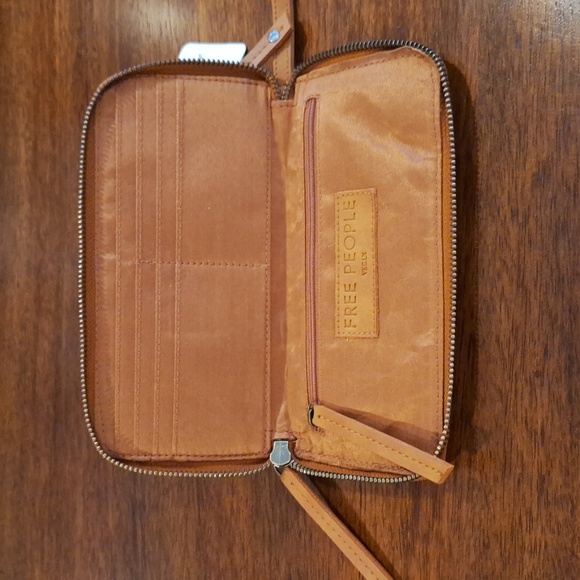 Free People Brown Vegan Wallet / Wristlet by Free People with Decorative Zipper - Picture 5 of 7